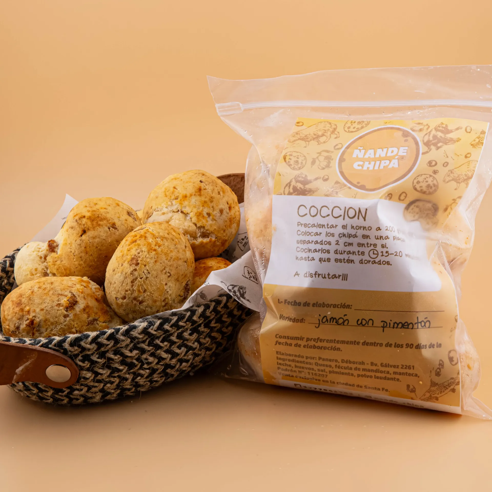 Chipá con jamón congelado (450g)